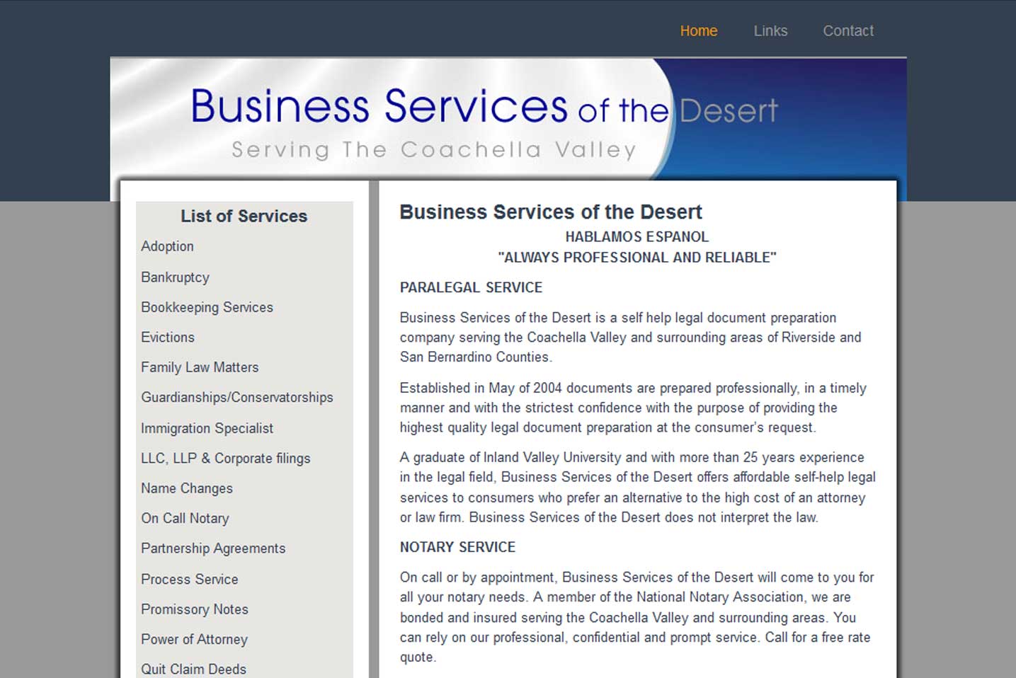 Business Servics of the Desert